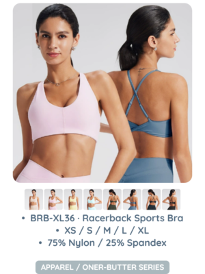 BRB-XL36 · Racerback Sports Bra