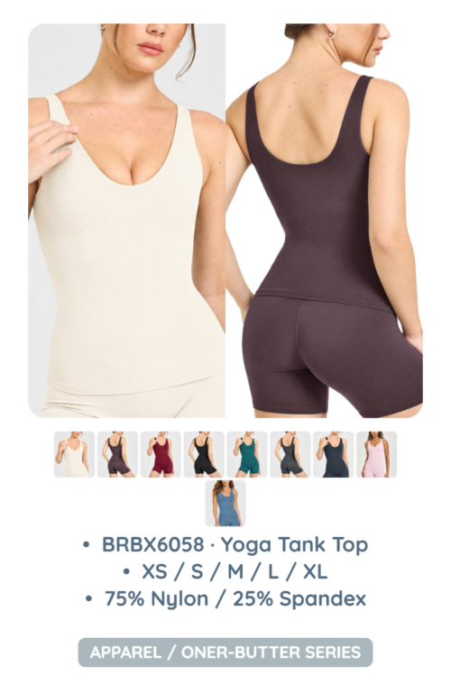 BRBX6058_完整产品目录图 BRBX6058 · Yoga Tank Top