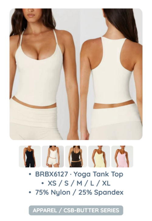 BRBX6127_完整产品目录图 BRBX6127 · Yoga Tank Top
