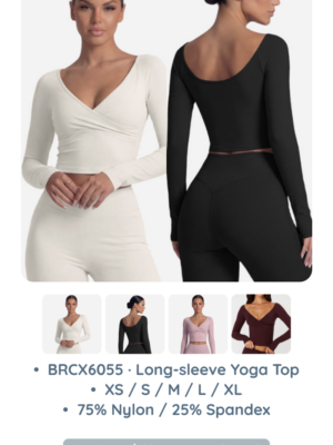 BRCX6055 · Long-sleeve Yoga Top