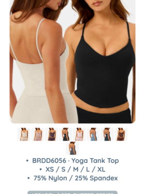 BRDD6056 · Yoga Tank Top