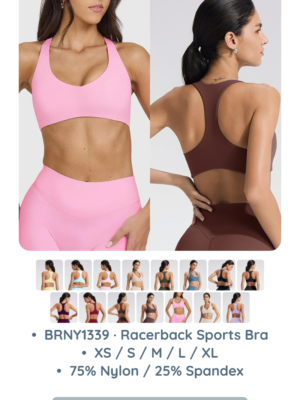 BRNY1339 · Racerback Sports Bra