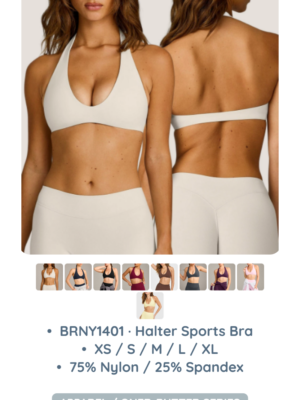 BRNY1401 · Halter Sports Bra