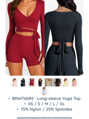 BRWT6089 · Long-sleeve Yoga Top