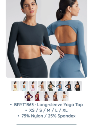 BRYT1363 · Long-sleeve Yoga Top